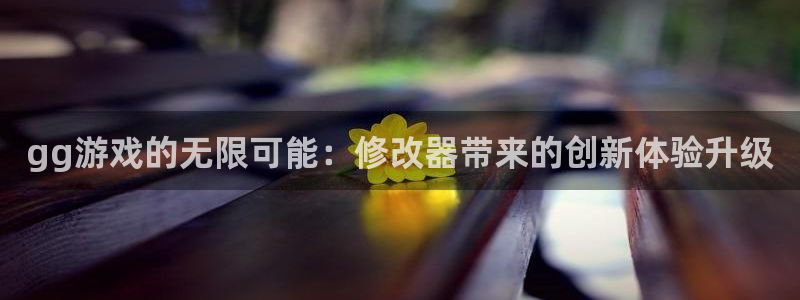 gg游戏的无限可能：修改器带来的创新体验升级